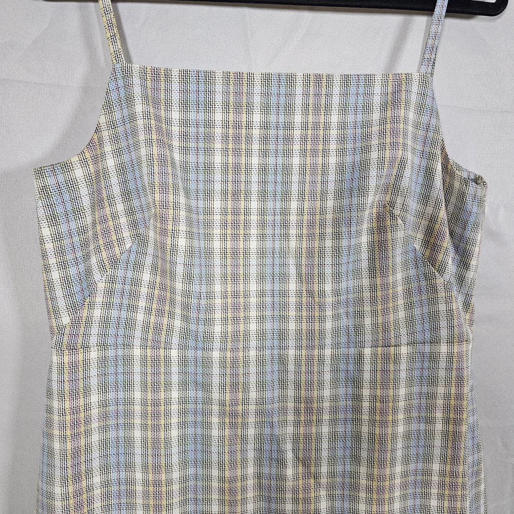 COS Checkered MIDI Dress Straight Neck Size 8 - Picture 5 of 12